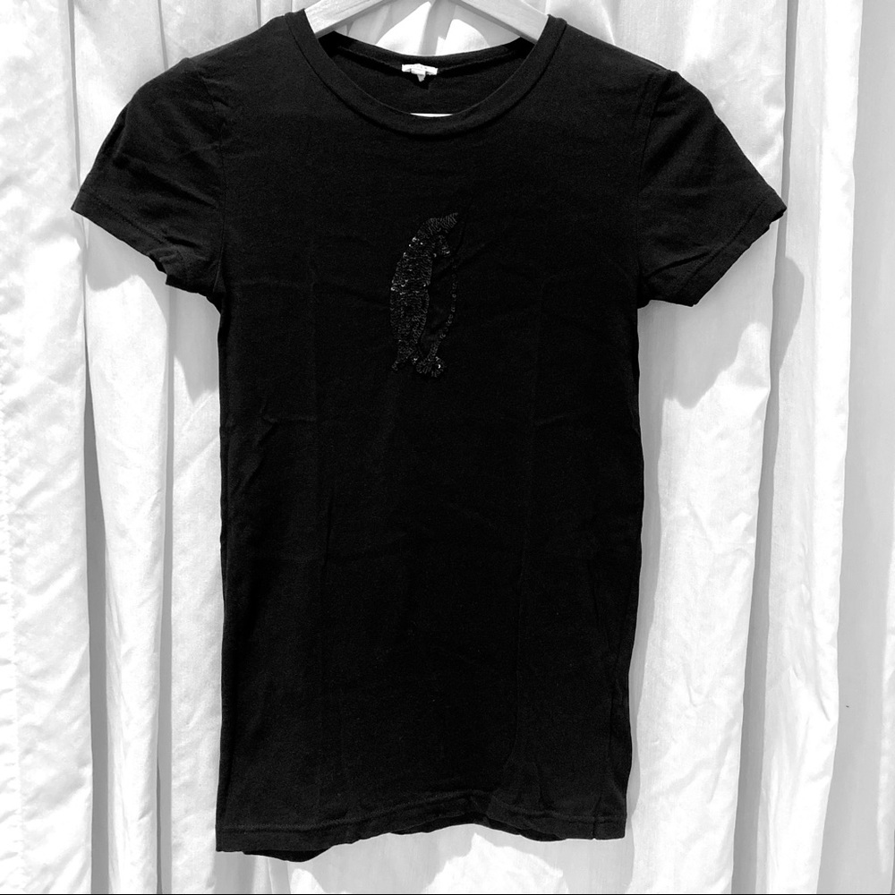 Sequin penguin t-shirt